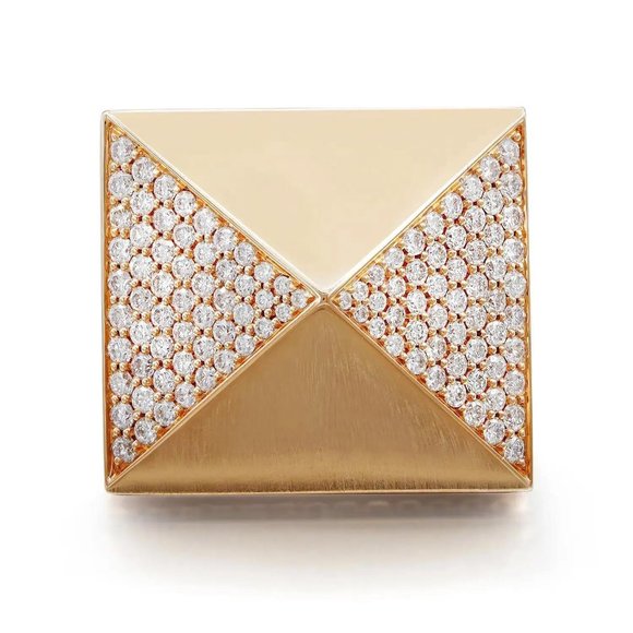 Messika 1.11Cttw Spiky Diamond Cocktail Ring 18K Rose Gold Size 53 US 6.5 - Picture 2 of 6